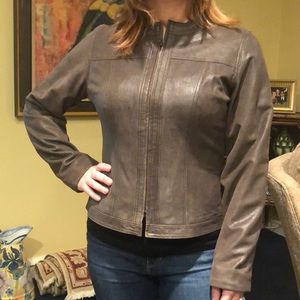Suede Moto Jacket